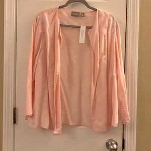 Light Pink Spring open swing jacket. Very light weight and comfy. New w/Tag